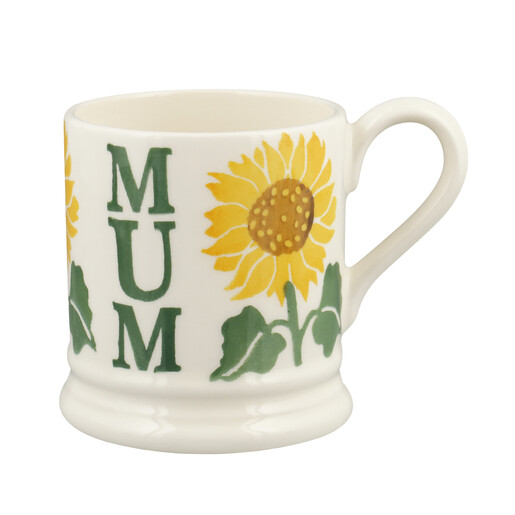 Mum and Sunflower Print on the 1/2 Pint Mug from Emma Bridgewater
