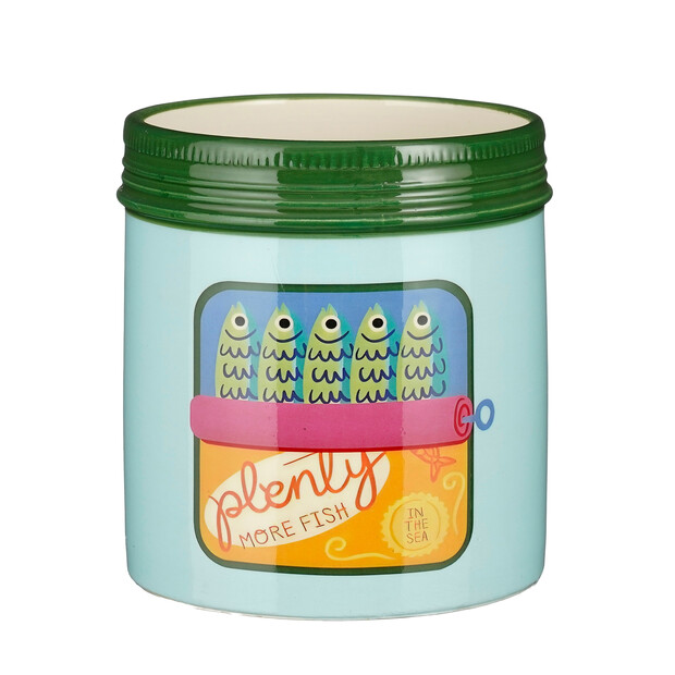 Edelman Ceramic Green Sardines Pot