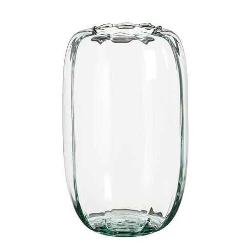 Handmade recycled large glass vase