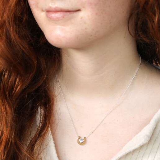 Estella Bartlett Heart and Horseshoe Pendant Necklace