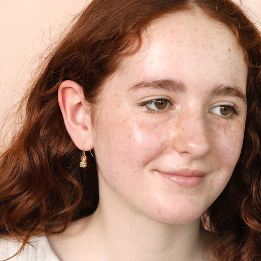 Estella Bartlett Lucky Cat Drop Earrings in Gold