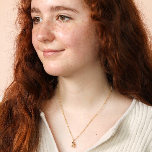 Estella Bartlett Lucky Cat Pendant Necklace in Gold