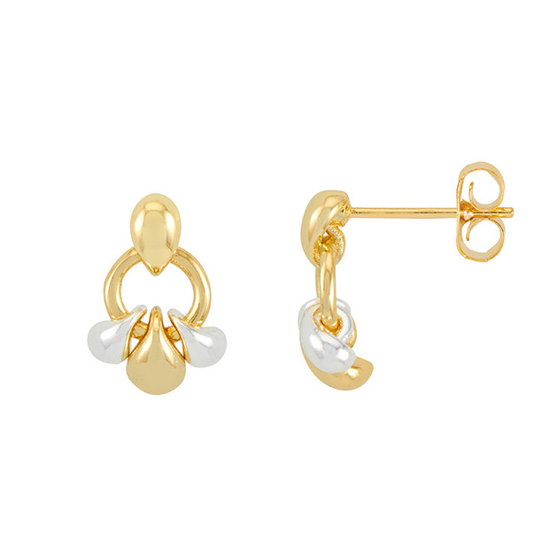 Estella Bartlett Round Droplet Drop Earrings in Gold