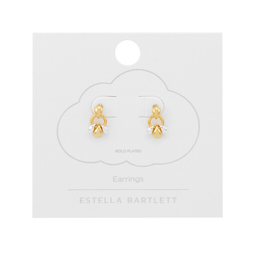 a mixed metal pair of drop earrings from Estella Bartlett