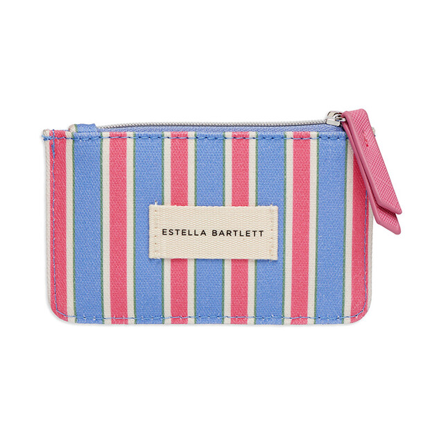 Estella Bartlett Blue and Red Stripe Card Holder
