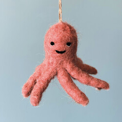 East of India Felt Hanging Octopus Decoration