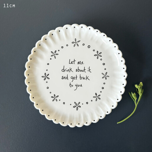 ceramic coaster in white