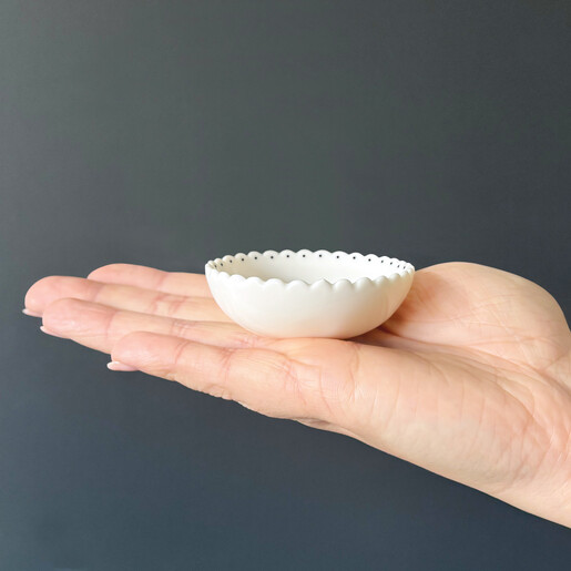 white bowl made of ceramic