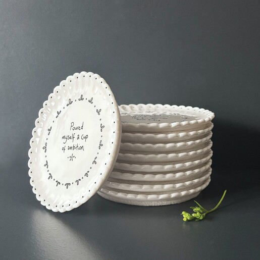 dolly parton scalloped edge coaster