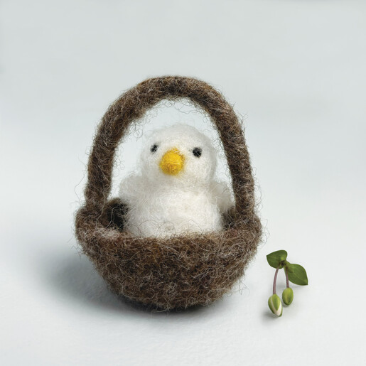 felt hanging decoration with a chick design