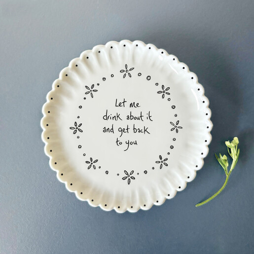 ceramic coaster in white