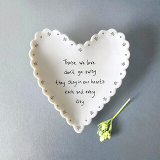 East of India Those We Love Scalloped Edge Heart Trinket Dish