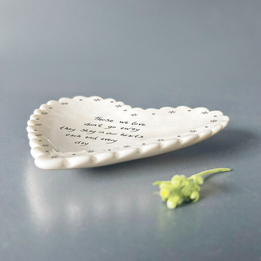 ceramic scalloped edge trinket dish in white