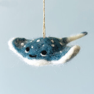 East of India Felt Hanging Stingray Decoration