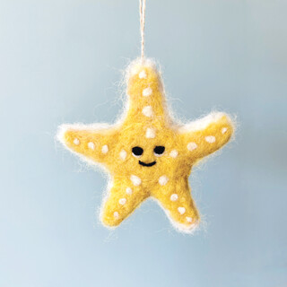 East of India Felt Hanging Starfish Decoration