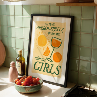 East End Prints Aperol Spritz With My Girls A4 Print
