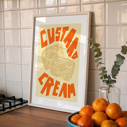 East End Prints Custard Cream A3 Print
