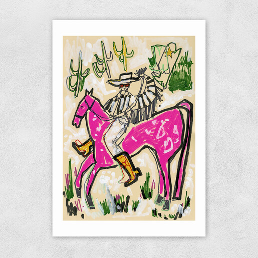 A3 western wall print 