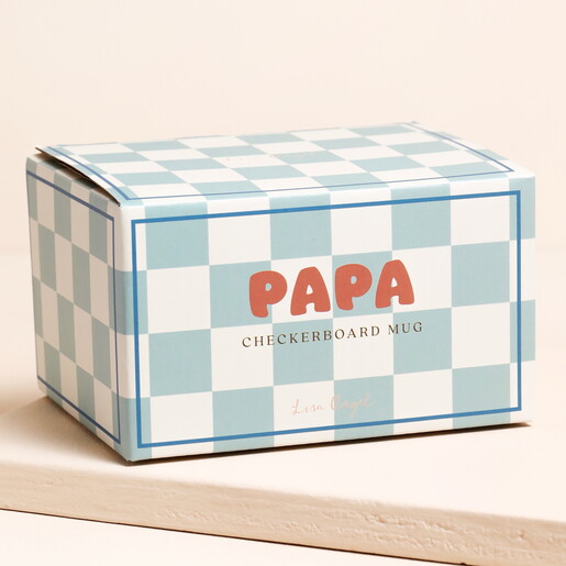 blue and white packaging