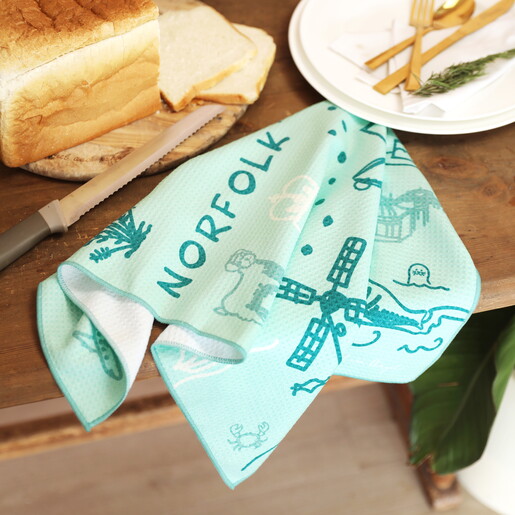 life style shot of tea towel