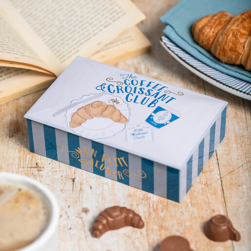 The Chocolate Gift Company Coffee & Croissant Club Truffle Tin