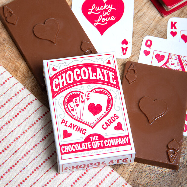 The Chocolate Gift Company Lucky in Love Chocolate Playing Cards