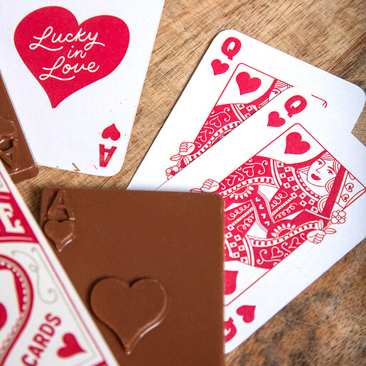 The Chocolate Gift Company Lucky in Love Chocolate Playing Cards