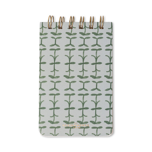 vine inspired notepad in green