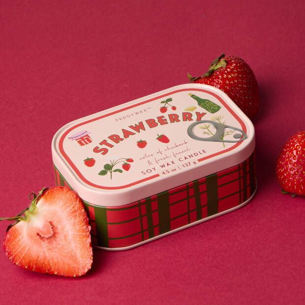 Paddywax Bistro Strawberry Tin Candle