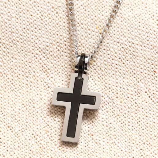 enamel cross pendant necklace