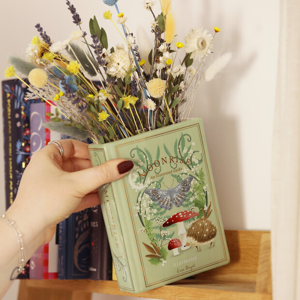 Personalised Ceramic Moonrise Woodland Book Vase