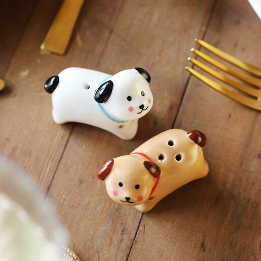 ceramic dog shaped shakers