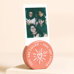 Coral Ceramic 'You Are Loved' Photo Holder