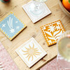 ceramic sundaze coasters set of 4