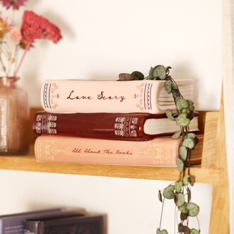 Stack of Books Ceramic Planter