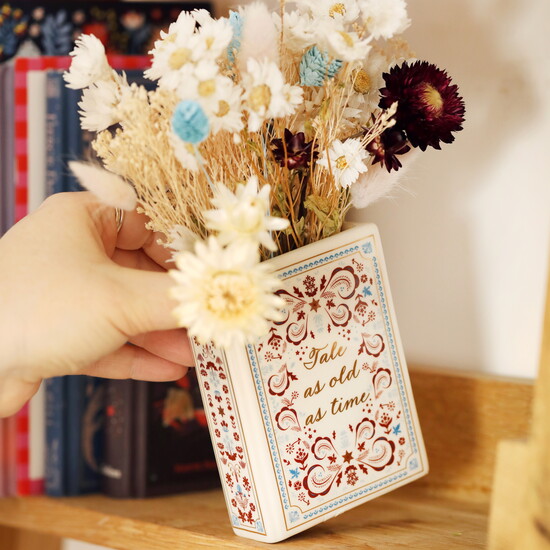 Tale As Old As Time Mini Ceramic Book Vase