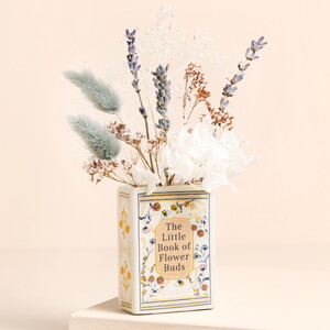 Tiny Book of Flowers Ceramic Bud Vase