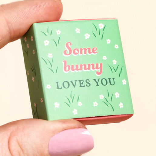 Tiny Matchbox Ceramic Bunny Token