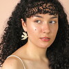 Hammered Dove Drop Earrings in Gold