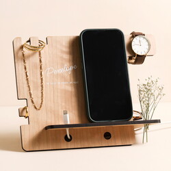 Personalised Women's Name Wooden Accessory Stand