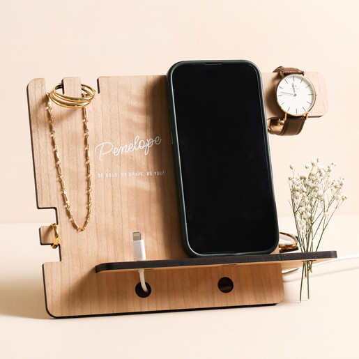 Personalised Women's Name Wooden Accessory Stand