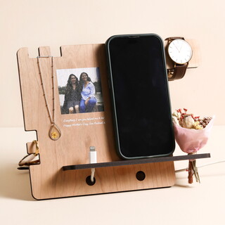 Personalised Women's Photo Wooden Accessory Stand
