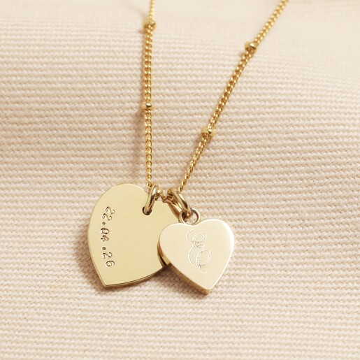 personalised stainless steel charm necklacew