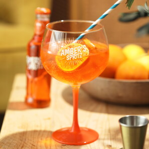 Personalised Name Aperitivo Spritz Balloon Glass