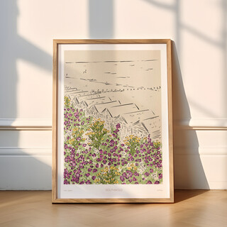 Jenna Crush Illustration Southwold A3 Print
