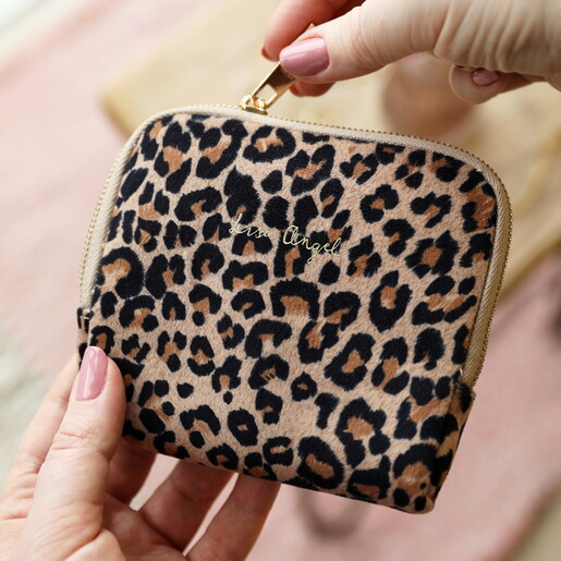 back of animal print pouch
