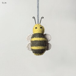 East of India Felt Hanging Bee Decoration