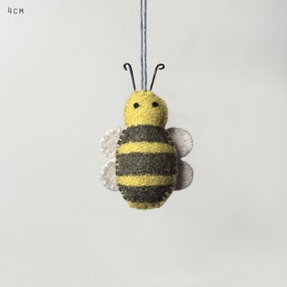 East of India Felt Hanging Bee Decoration