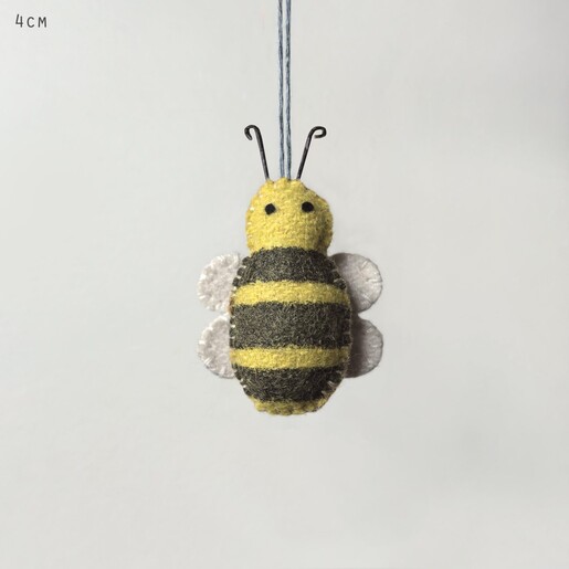 Bee felt hanging decoration