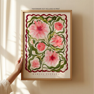 Kate Fox Design The Dahlia A3 Print